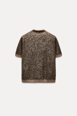 Sale TOP PUNTO LENTEJUELAS Mujer Cárdigan / Jerséis|Punto