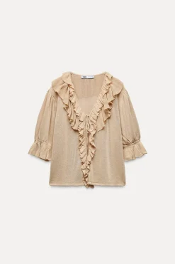 Outlet TOP PUNTO VOLANTES Mujer Cárdigan / Jerséis|Punto