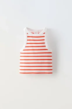 Niños ZARA 6 - 14 Años·Camisetas<TOP RIB RAYAS