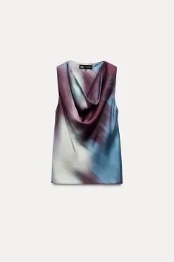 Sale TOP SATINADO DRAPEADO TIE DYE Mujer Tops / Bodies