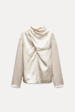 Sale TOP SATINADO DRAPEADO ZW COLLECTION Mujer Tops / Bodies
