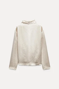 Sale TOP SATINADO DRAPEADO ZW COLLECTION Mujer Tops / Bodies