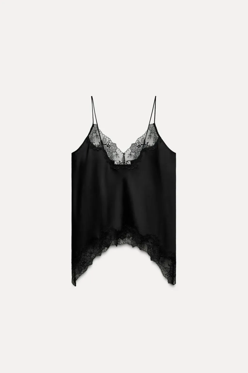 Outlet TOP SATINADO ENCAJE ZW COLLECTION Mujer Tops / Bodies