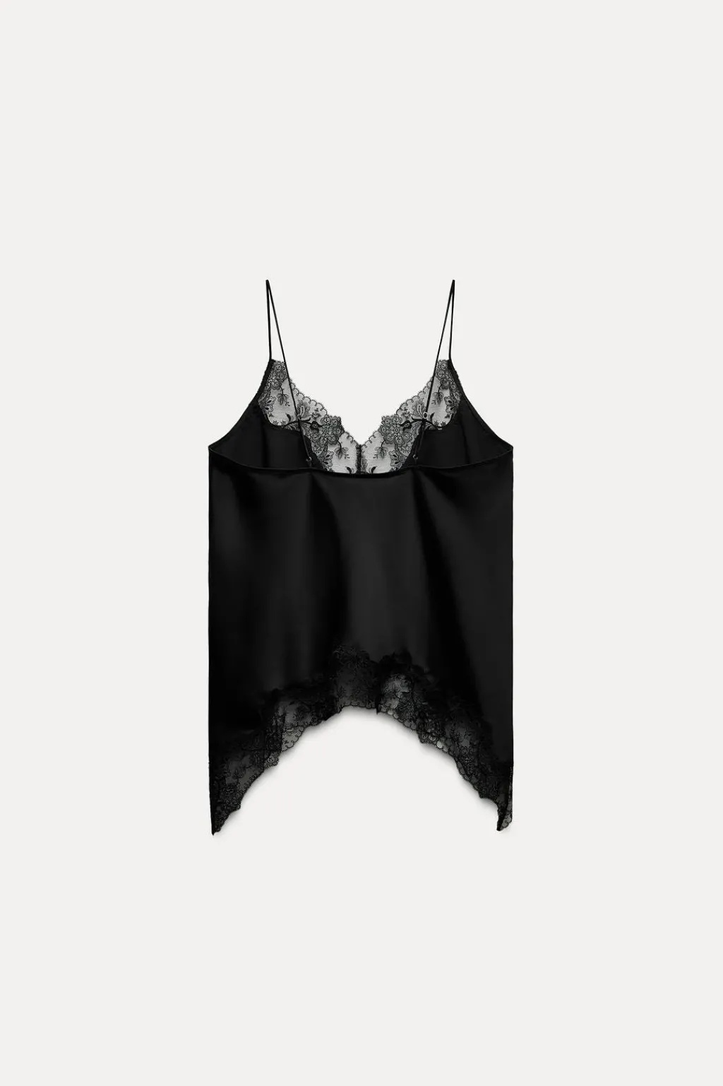 Outlet TOP SATINADO ENCAJE ZW COLLECTION Mujer Tops / Bodies