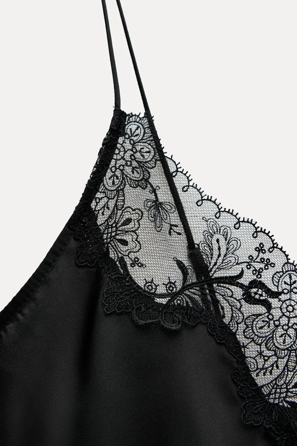 Outlet TOP SATINADO ENCAJE ZW COLLECTION Mujer Tops / Bodies