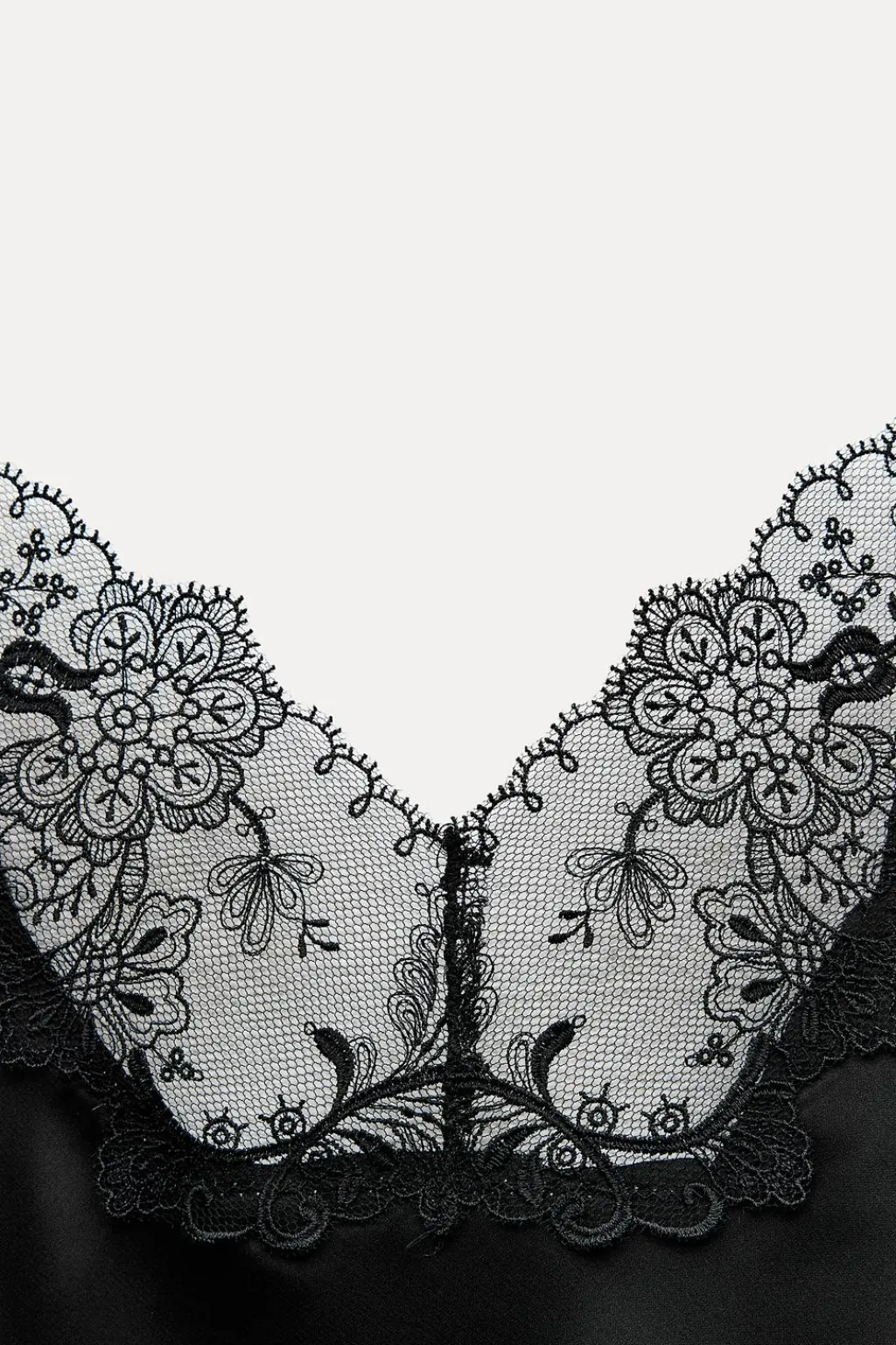 Outlet TOP SATINADO ENCAJE ZW COLLECTION Mujer Tops / Bodies