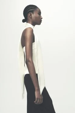 Outlet TOP SATINADO FOULARD Mujer Tops / Bodies