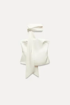 Outlet TOP SATINADO FOULARD Mujer Tops / Bodies