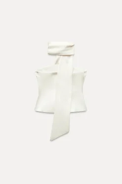 Outlet TOP SATINADO FOULARD Mujer Tops / Bodies