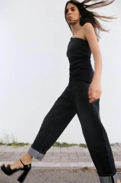 Sale TOP SATINADO PLIEGUES Mujer Tops / Bodies