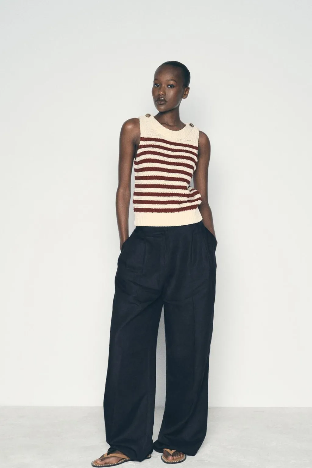 Outlet TOP SISA PUNTO BOTONES DORADOS Mujer Tops / Bodies