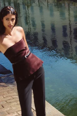 Sale TOP TERCIOPELO CINTURÓN Mujer Tops / Bodies