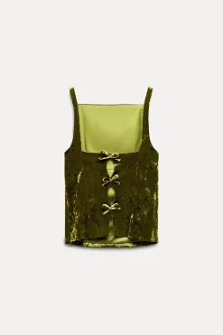 Sale TOP TERCIOPELO LAZOS Mujer Tops / Bodies
