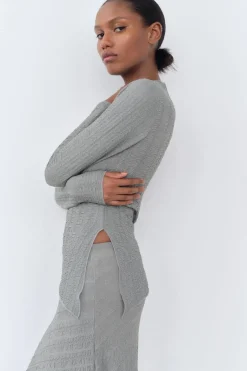 Outlet TOP TEXTURA ASIMÉTRICA Mujer Tops / Bodies