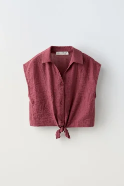 Niños ZARA 6 - 14 Años·Total Look<TOP TEXTURA NUDO