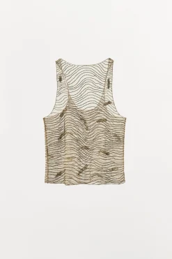 Clearance TOP TUL BORDADOS ABALORIOS Mujer Tops / Bodies|Lenceria