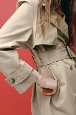 Discount TRENCH CINTURÓN WATER REPELLENT ZW COLLECTION Mujer Abrigos / Anoraks