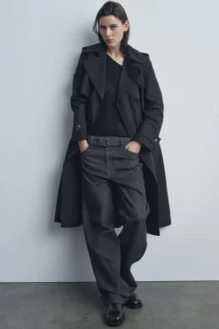 Clearance TRENCH OVERSIZE ZW COLLECTION Mujer Abrigos / Anoraks