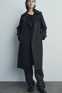 Clearance TRENCH OVERSIZE ZW COLLECTION Mujer Abrigos / Anoraks