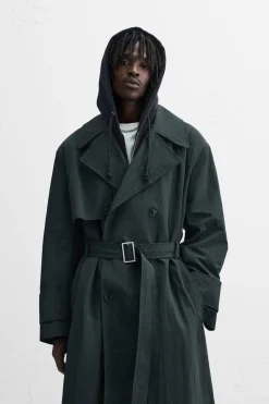 Outlet TRENCH TÉCNICO RELAXED FIT Hombre Cazadoras|Abrigos / Gabardinas