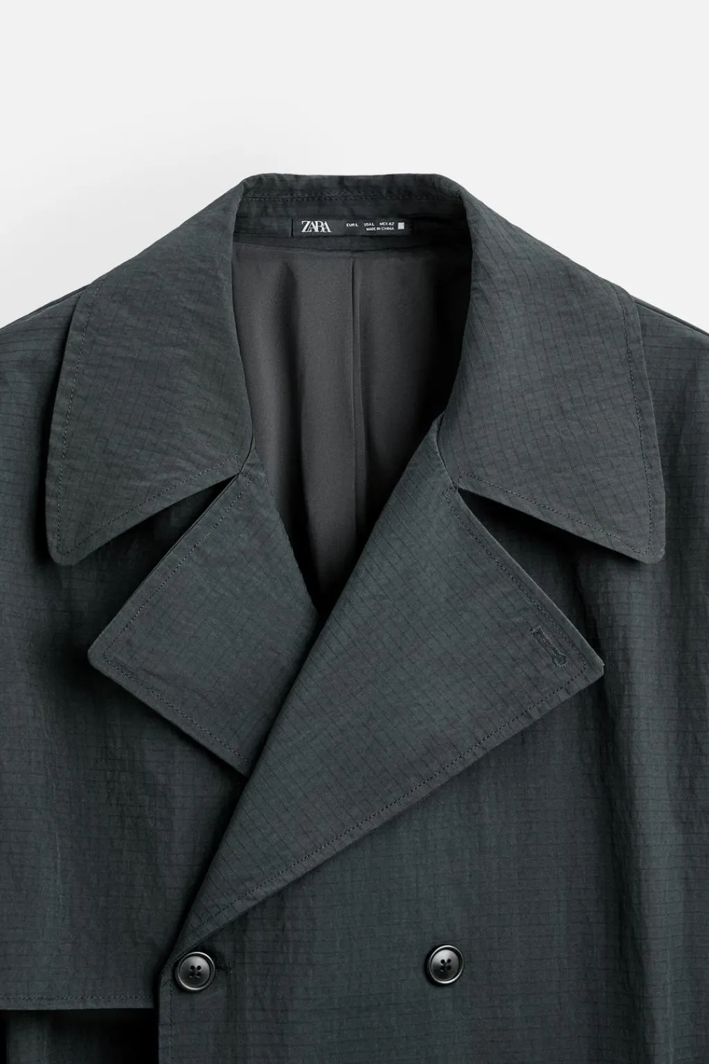 Outlet TRENCH TÉCNICO RELAXED FIT Hombre Cazadoras|Abrigos / Gabardinas