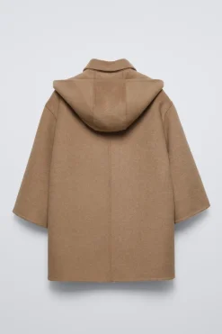 Niños ZARA 6 - 14 Años·Abrigos<TRENKA CON LANA CAPUCHA