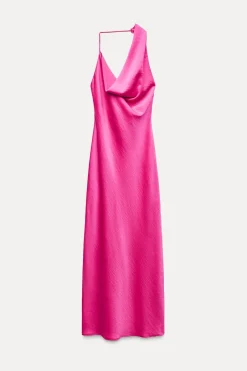 Best VESTIDO ASIMÉTRICO SATINADO Mujer Vestidos