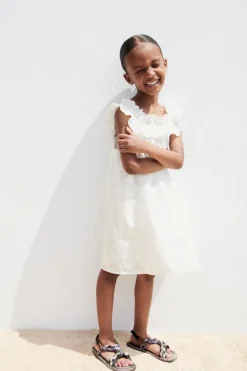 Niños ZARA 1½ - 6 Años·Vestidos / Petos|6 - 18 Meses·Vestidos / Monos<VESTIDO BORDADO VOLANTES