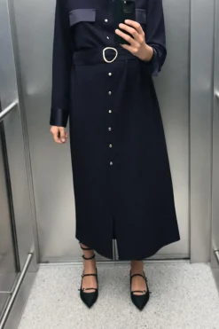 Best VESTIDO CAMISERO MIDI Mujer Vestidos