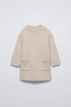 Niños ZARA 1½ - 6 Años·Vestidos / Petos|1½ - 6 Años·Punto<VESTIDO COMBINADO CON PAÑOLETA CUADROS