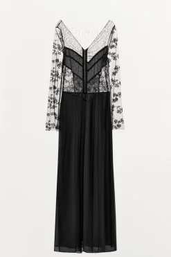 Clearance VESTIDO COMBINADO ENCAJE ABALORIOS Mujer Vestidos|Lenceria