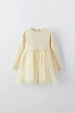 Niños ZARA 1½ - 6 Años·Vestidos / Petos|6 - 18 Meses·Vestidos / Monos<VESTIDO COMBINADO TUL