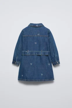 Niños ZARA 1½ - 6 Años·Vestidos / Petos|1½ - 6 Años·Jeans / Denim<VESTIDO DENIM LACITOS