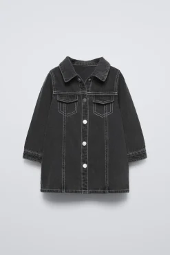 Niños ZARA 1½ - 6 Años·Vestidos / Petos|1½ - 6 Años·Jeans / Denim<VESTIDO DENIM PESPUNTES