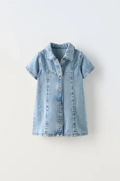 Niños ZARA 1½ - 6 Años·Vestidos / Petos|1½ - 6 Años·Jeans / Denim<VESTIDO DENIM SKATER