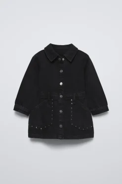 Niños ZARA 1½ - 6 Años·Vestidos / Petos|1½ - 6 Años·Jeans / Denim<VESTIDO DENIM TACHAS