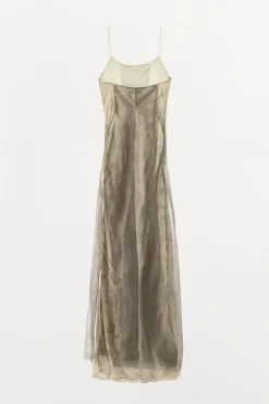 Sale VESTIDO ESTAMPADO COMBINADO CINTAS Mujer Vestidos|Lenceria