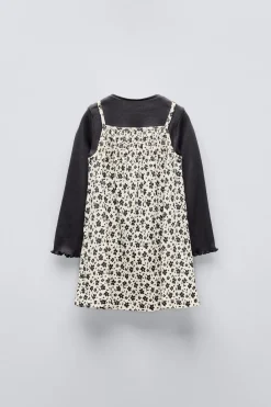 Niños ZARA 1½ - 6 Años·Vestidos / Petos|6 - 18 Meses·Vestidos / Monos<VESTIDO ESTAMPADO COMBINADO CAMISETA