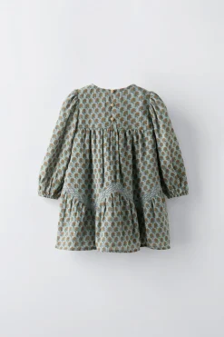 Niños ZARA 1½ - 6 Años·Vestidos / Petos|6 - 18 Meses·Vestidos / Monos<VESTIDO ESTAMPADO NIDO DE ABEJA
