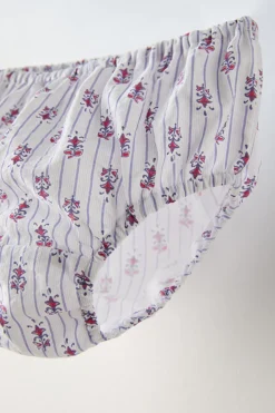 Niños ZARA 6 - 18 Meses·Vestidos / Monos|6 - 18 Meses·Braguitas / Bermudas<VESTIDO ESTAMPADO RAYAS Y FLORES