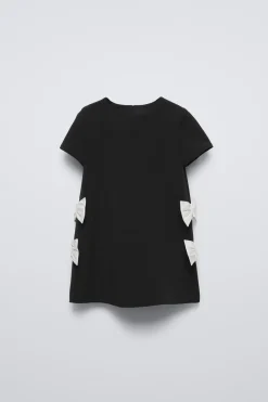Niños ZARA 1½ - 6 Años·Vestidos / Petos|6 - 18 Meses·Vestidos / Monos<VESTIDO LAZOS CONTRASTE