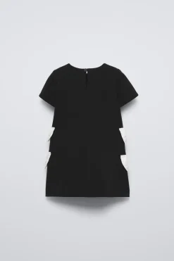 Niños ZARA 1½ - 6 Años·Vestidos / Petos|6 - 18 Meses·Vestidos / Monos<VESTIDO LAZOS CONTRASTE