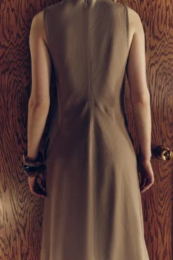 Sale VESTIDO MIDI LINO 100% ZW COLLECTION Mujer Vestidos