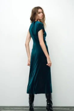 Sale VESTIDO MIDI TERCIOPELO Mujer Vestidos