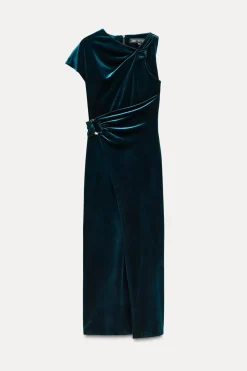 Sale VESTIDO MIDI TERCIOPELO Mujer Vestidos