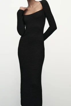 Sale VESTIDO MIDI TEXTURA Mujer Vestidos