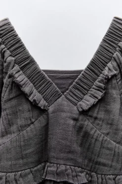 Niños ZARA 6 - 14 Años·Vestidos / Monos<VESTIDO PANELES ENCAJE