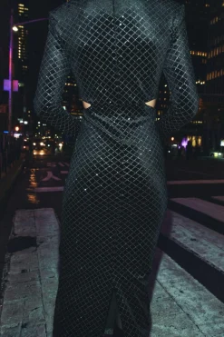 Sale VESTIDO TERCIOPELO BRILLOS Mujer Vestidos