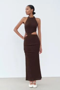 Sale VESTIDO TEXTURA CUT OUT Mujer Vestidos