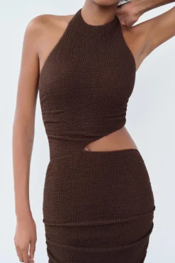 Sale VESTIDO TEXTURA CUT OUT Mujer Vestidos